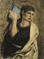 A male saint holding a book - Carlo Crivelli