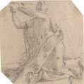 A kneeling man looking up - Carlo Urbino