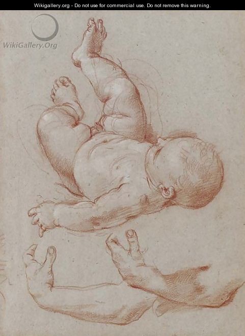 The infant Romulus and two studies of a man