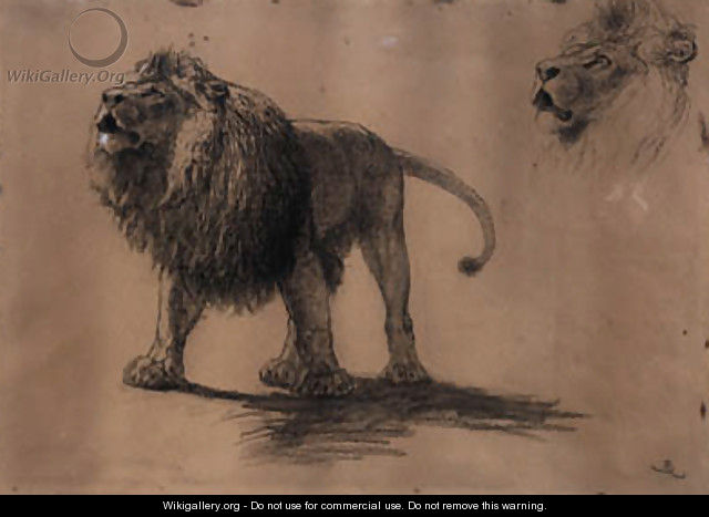 Lion Studies - Briton Rivière