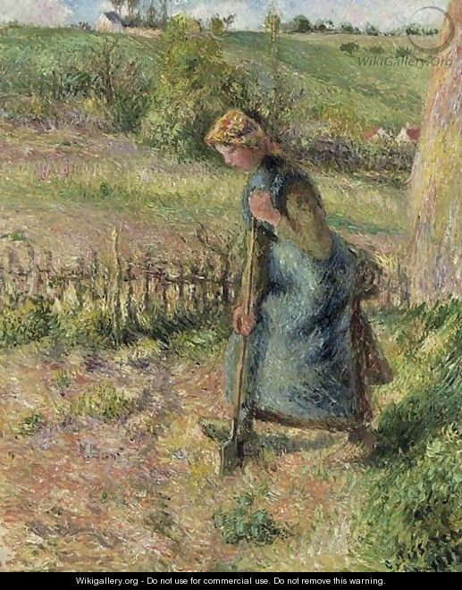 Femme bachant - Camille Pissarro