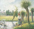 Paysanne gardant des oies, Eragny - Camille Pissarro