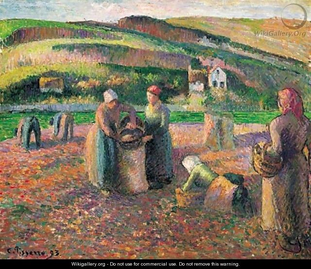 La Recolte des Pommes de Terre - Camille Pissarro