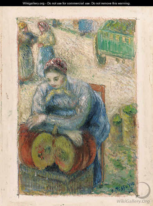 La marchande de potirons, Pontoise - Camille Pissarro