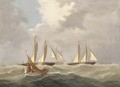 A racing cutter tacking across the mouth of the Dart - Capt. John Haughton Forrest