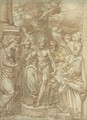 Saint John the Baptist flanked by Saint Barbara and other Saints - Camillo Procaccini