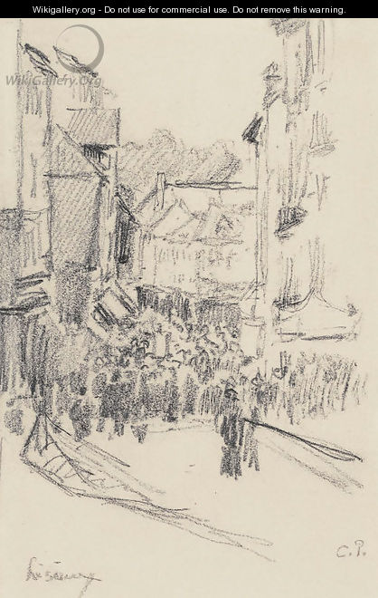 Scene de rue, Lisieux - Camille Pissarro