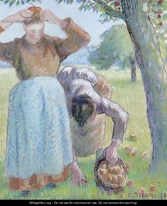 Ramasseusses de pommes - Camille Pissarro