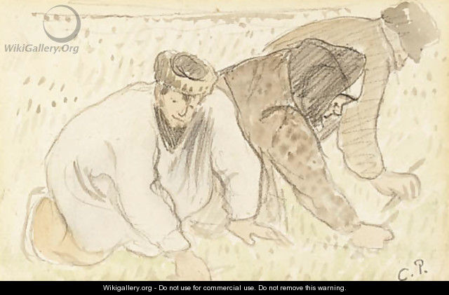 Ramasseurs de pissenlits - Camille Pissarro