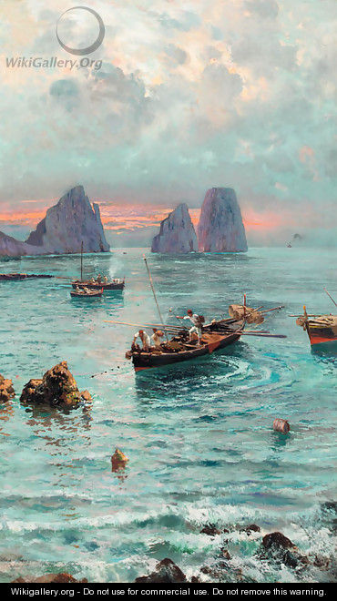 Fishermen off Capri - Bernard Hay