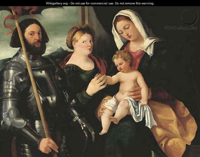 The Madonna and Child with Saints Catherine of Alexandria and George - Bernardino Licinio