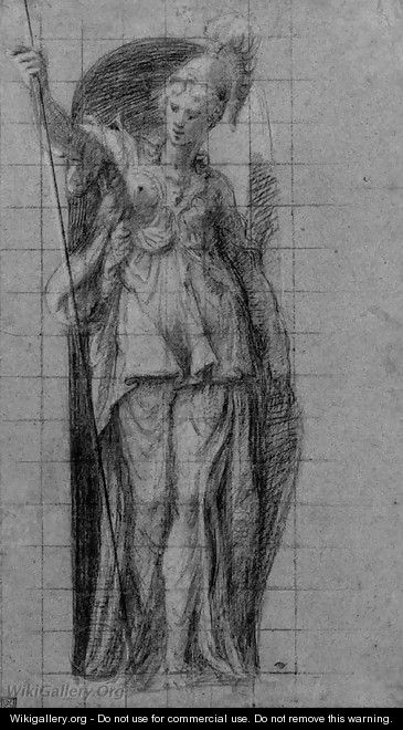 A standing figure of Minerva - Bernardino Campi