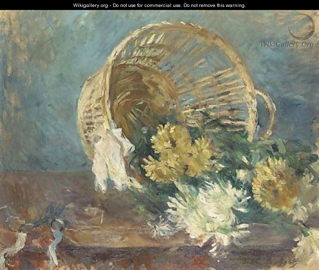 Chrysanthemes or Corbeille renversee - Berthe Morisot