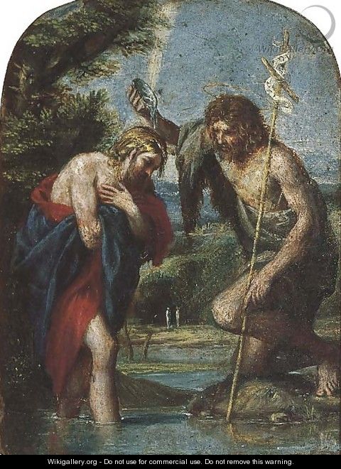 The Baptism of Christ - Bolognese School