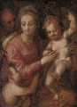 The Holy Family with the Young Saint John the Baptist - Bolognese School