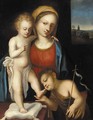 The Madonna and Child with the Infant Saint John the Baptist - Bolognese School