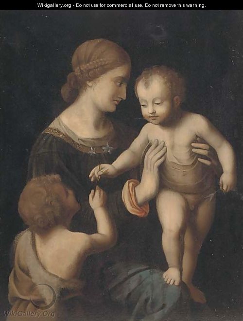 The Virgin and Child with the Infant Saint John the Baptist - (after) Bernardino Luini