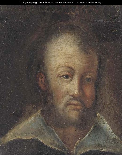 Portrait of a man, bust-length - (after) Annibale Carracci