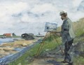 The painter Carl August Breitenstein (1864-1921) at work - Floris Arntzenius