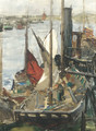 Sailing boats in a harbour - Floris Arntzenius