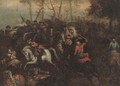 A cavalry skirmish 2 - (after) Adam Frans Van Der Meulen