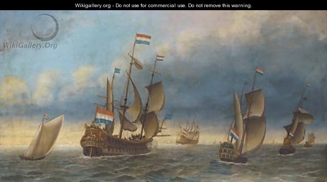 The departure of the Dutch fleet - (after) Abraham Storck