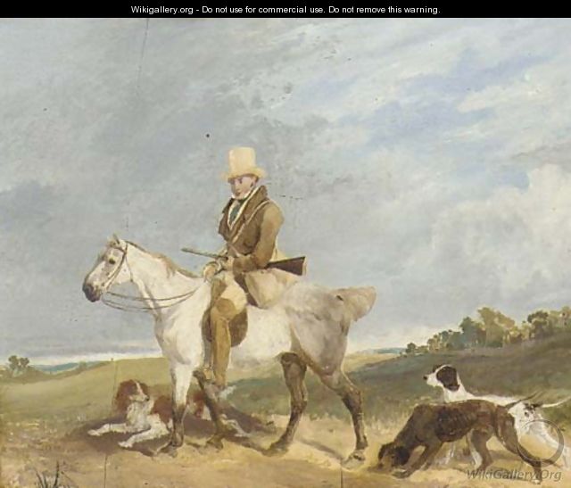 A huntsman on his pony with his gundogs - (after) Cooper, Abraham
