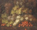 Cherries and grapes on the vine - (after) Abraham Brueghel