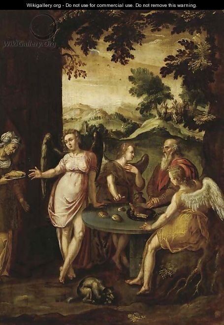 Abraham and the Three Angels - (after) Abraham Bloemaert