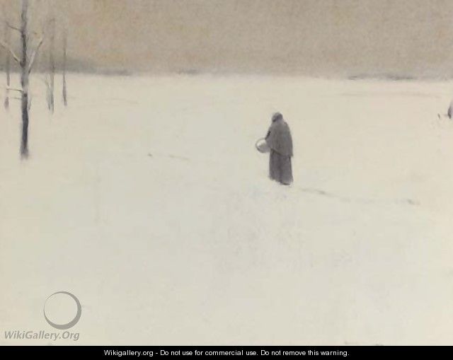 La vieille en hiver - Fernand Khnopff