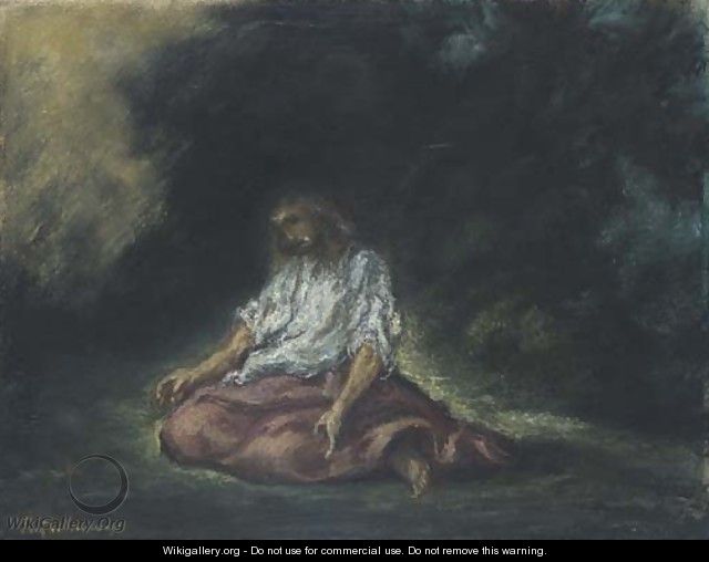 Christ in the Garden of Gethsemane - Eugene Delacroix