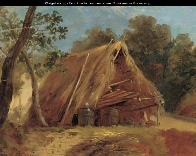 A thatched store - Filippo Palizzi