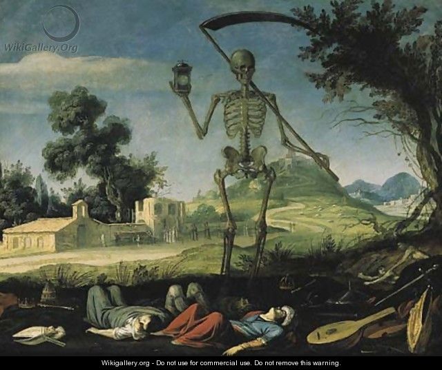 A landscape with the Grim Reaper - Filippo Napoletano