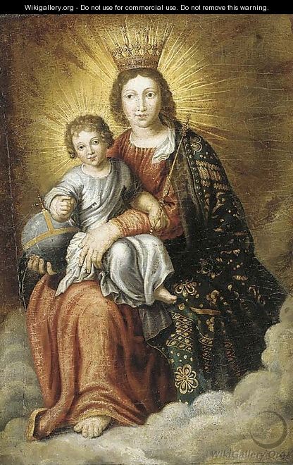 The Virgin and Child Enthroned - Flemish School