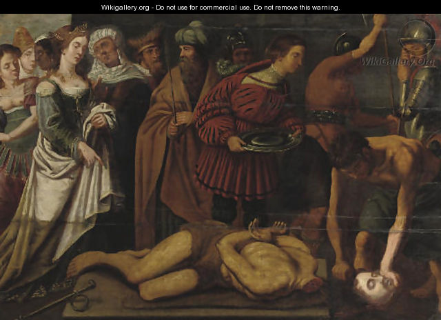 The beheading of Saint John the Baptist - Flemish School