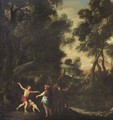 A mythological scene in a wooded landscape - Flemish School