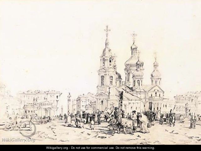 The Church of the Assumption of the Blessed Virgin on Sennaya, St. Petersburg - Felix Ziem