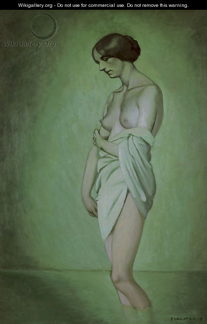 Baigneuse de profil, effet vert et rose, 1918 - Felix Edouard Vallotton