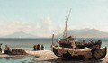 Fishing boats on the Neapolitan coast - Friedrich Nerly