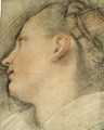 The Head Of A Young Woman, In Profile Looking Up To The Left - Federico Fiori Barocci