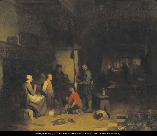 A tavern scene - Ferdinand de Braekeleer