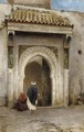 Figures before an archway, Tangier - Felix Possart