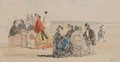 Femmes en crinolines sur la plage - Eugène Boudin