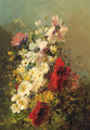 Daisies, Poppies And Wild Roses - Eugene Petit