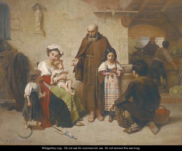 The family at prayer - Eugene Frances Fines