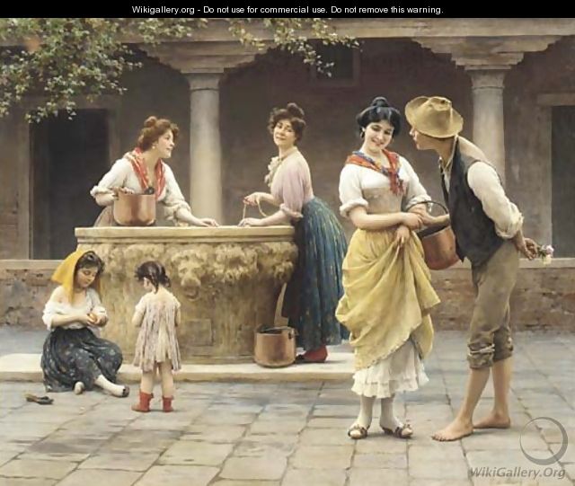Gossiping at the Well - Eugene de Blaas