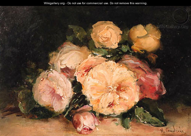 Still life with roses - Eugene Henri Cauchois
