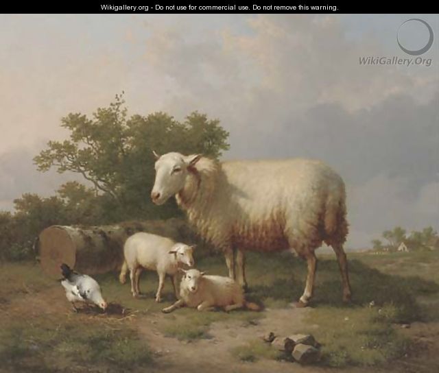 Sheep in a rural landscape - Eugène Verboeckhoven