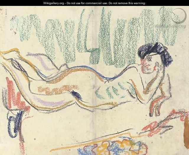 Liegender Akt (Dodo) - Ernst Ludwig Kirchner