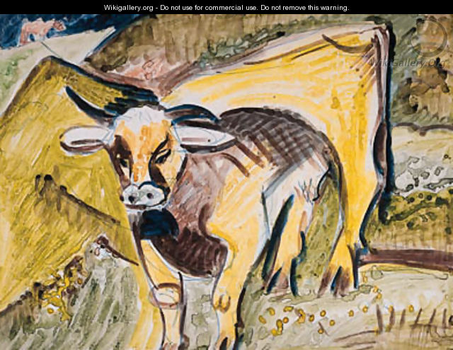 Kuh in Landschaft - Ernst Ludwig Kirchner